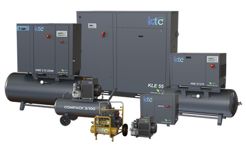 Компания KTC S.r.l. производит широкий модельный ряд винтовых компрессоров малой и средней мощности