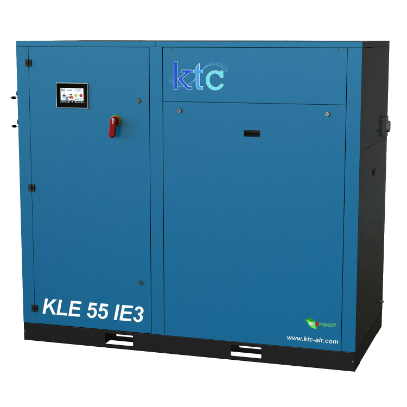 Компрессоры винтовые KTC серия KLE VSD PLUS с прямым приводом, инвертором, двигателем IE3, пониженным уровнем шума